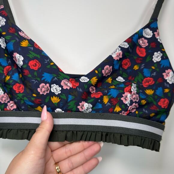 The Upside Royal Garden Floral Ruffle Midi Yoga Pants & Ballet Bra Set Size 6 - Picture 8 of 16